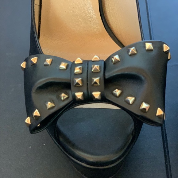 Valentino Rockstud Peep-toe Slingback Pump - Picture 3 of 7